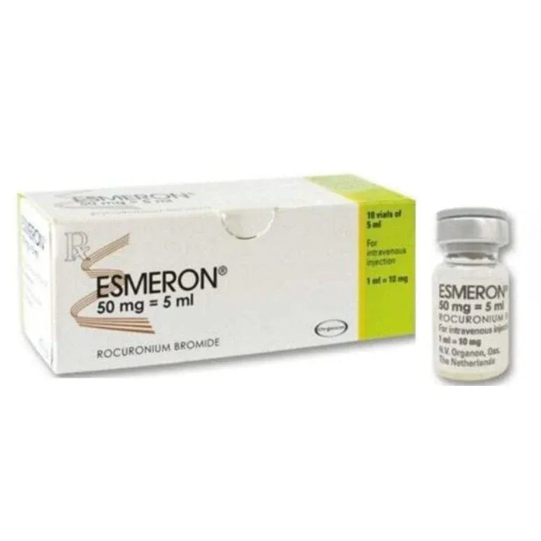 MSD Neuromuscular Blockers Rocuronium Bromide 10 mg/mL Injection, 5 mL Vial