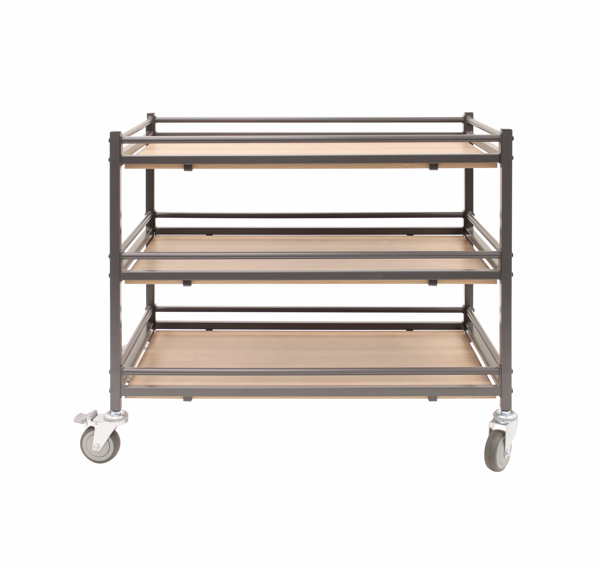 Roma Three Shelf Utility Trolley - Grey
