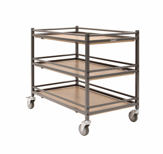 Roma Three Shelf Utility Trolley - Grey