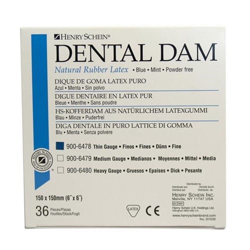 Rubber Dam - Latex - Heavy - Green - Mint Flavour- 15cm x 15cm