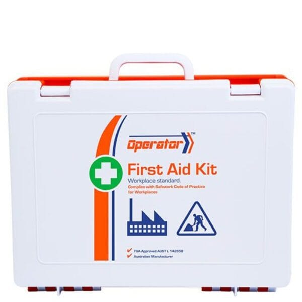 Rugged Plastic First Aid Kit – Workplace Emergency Kit (34.5×10×26.5cm) | Operator 5 Series