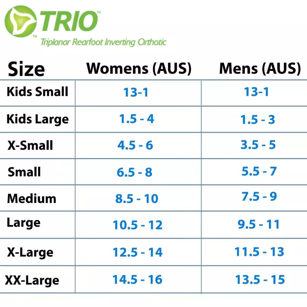Talarmade Trio Blue Medium 3/4 Length Orthotics