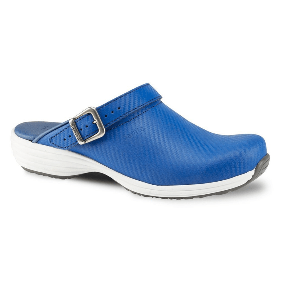 Sanita Clogs Clogs Sanita Wave Leather Clogs with Carbon Style Open Heel