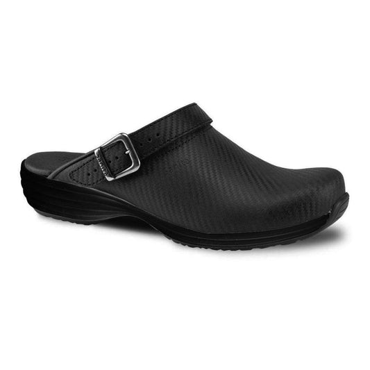 Sanita Clogs Clogs Sanita Wave Leather Clogs with Carbon Style Open Heel