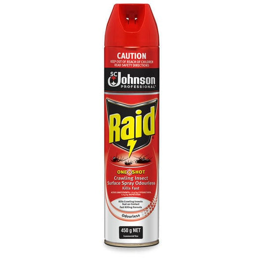 Raid Cleaning & Washroom Supplies Carton of 6 Sc Johnson Raid One Shot Multipurpose Odourless Insect Killer 320g