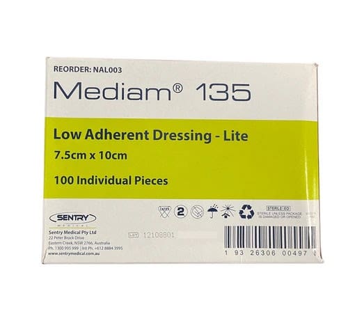 Sentry Mediam 135 Low Non Adherent Dressing Lite