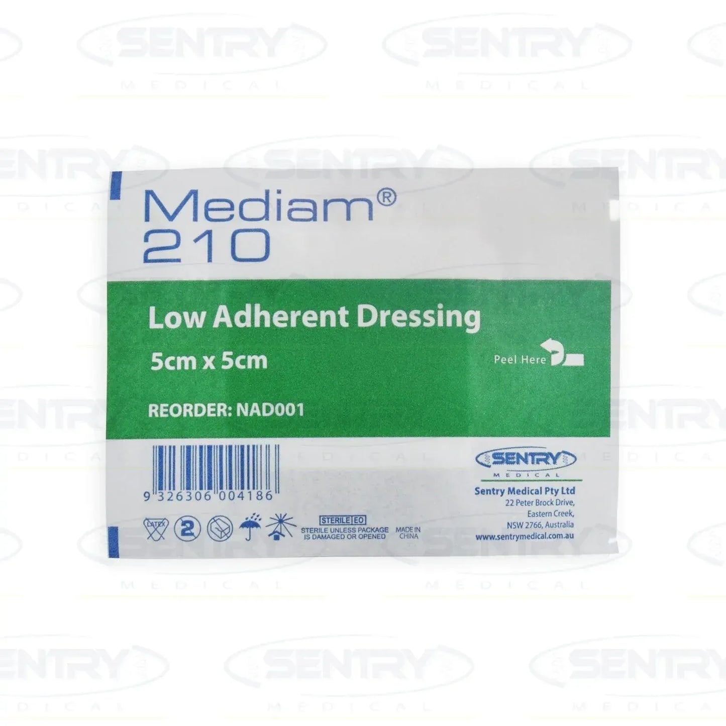 Sentry Medical Non Adherant Normal Mediam210 Sterile