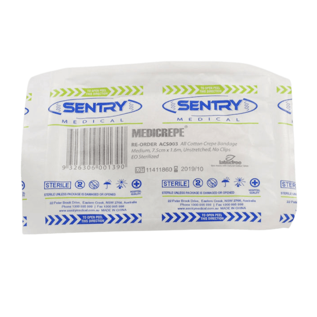 Sentry MEDICREPE Cotton Crepe Bandage 1.6m Unstretched