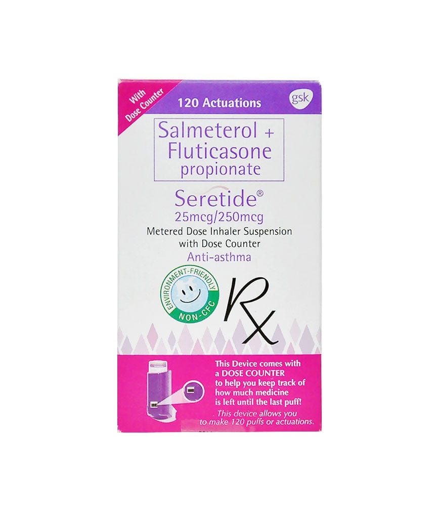 GSK Inhalers Seretide Metered Dose Inhaler 250/25 mcg - Fluticasone Propionate