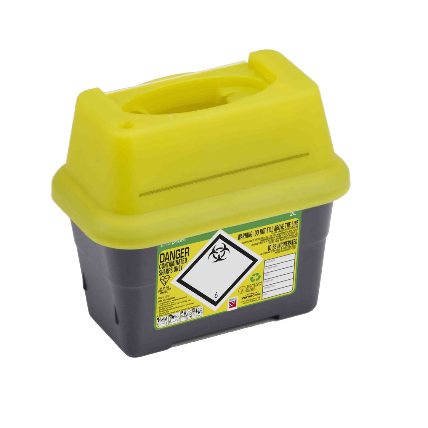 Sharpsafe 2 Litre Sharps Container