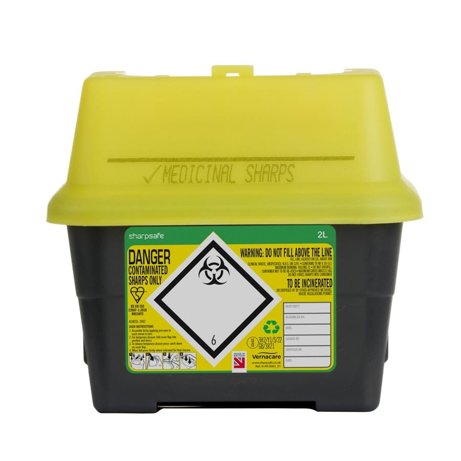 Sharpsafe 2 Litre Sharps Container