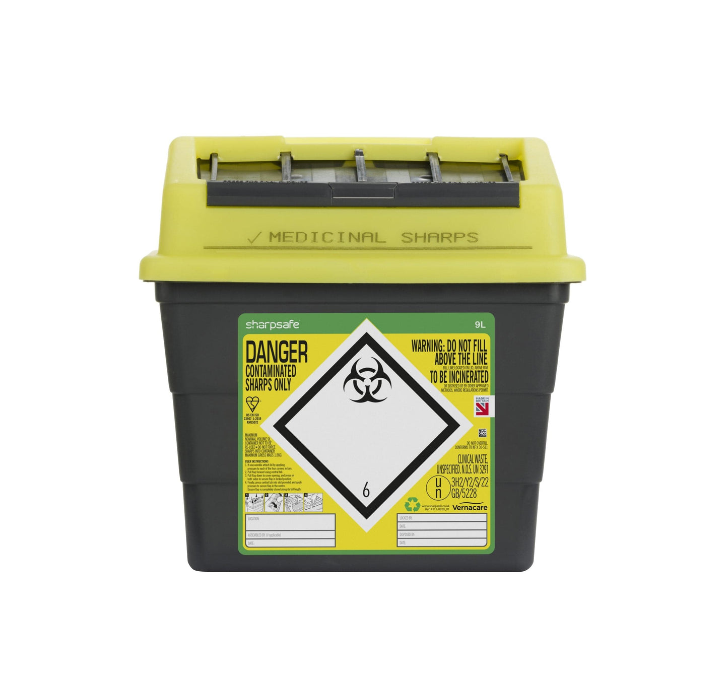 Sharpsafe 9 Litre Sharps Container