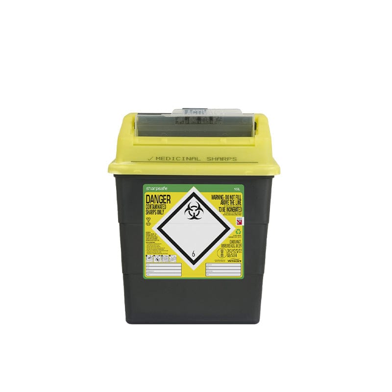 Sharpsafe 9 Litre Sharps Container with Protective Access