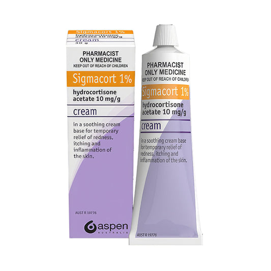 Aspen Pharmacare Corticosteroids Sigmacort Hydrocortisone Acetate Cream 50g