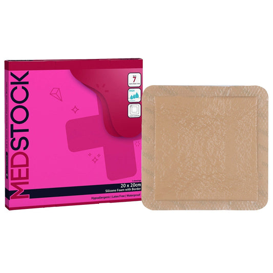 Silicone Foam Dressing with Border 20cm x 20cm