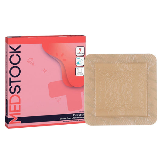 Silicone Foam Lite Dressing with Border 15cm x 15cm