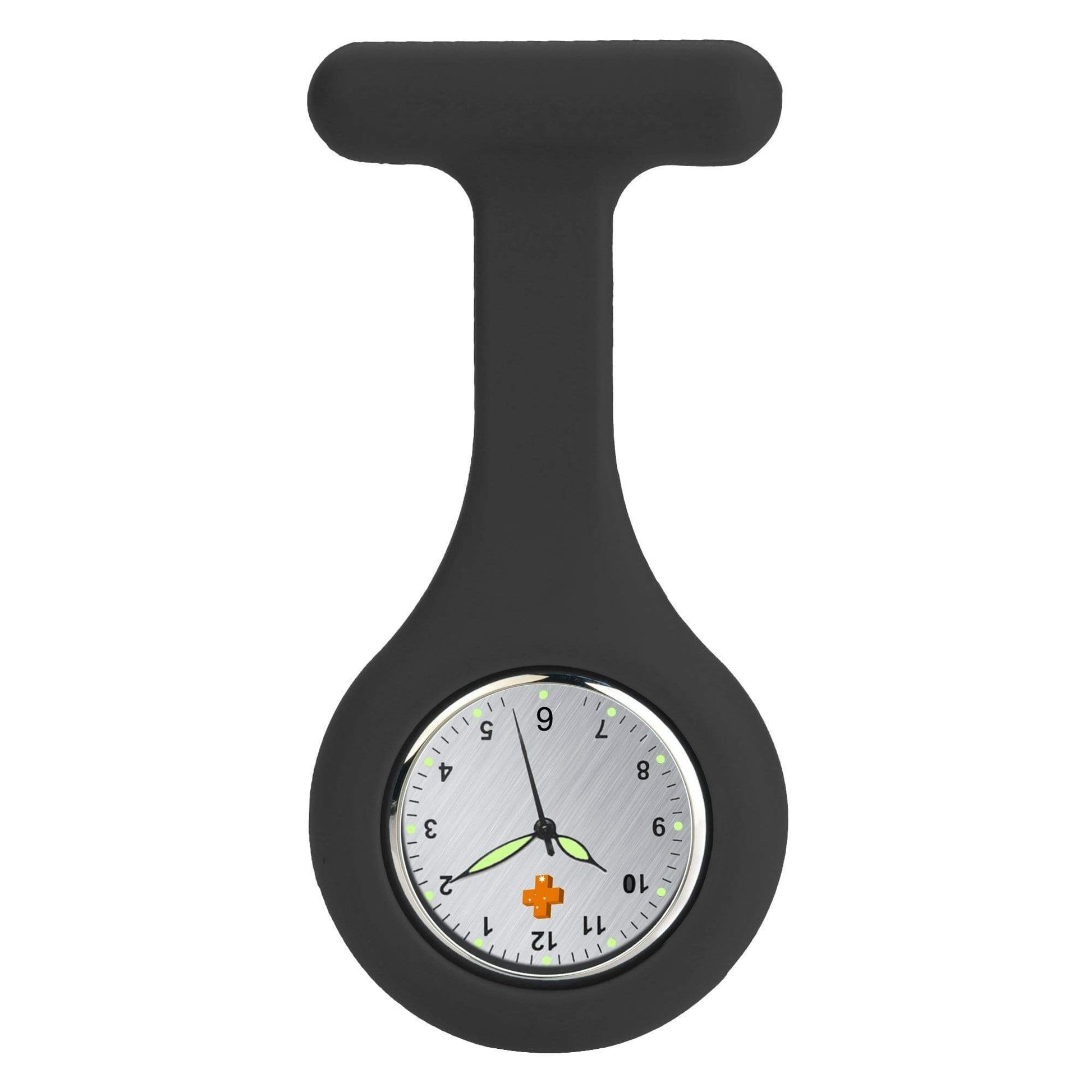 Medshop Fob Watches Silicone Nursing FOB Watch Black