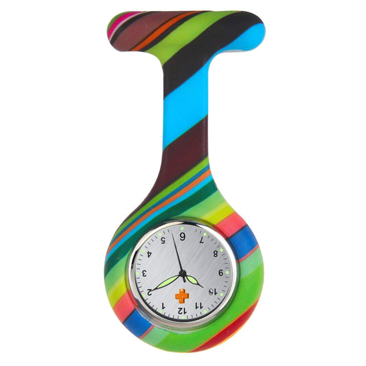 Medshop Fob Watches Silicone Nursing FOB Watch Candy Stripe