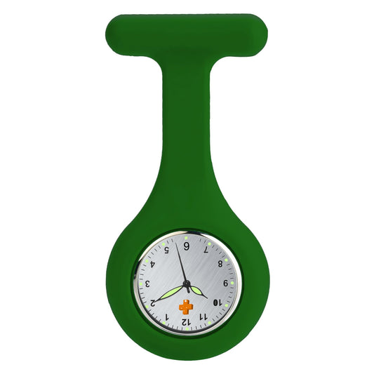 Medshop Fob Watches Silicone Nursing FOB Watch Dark Green