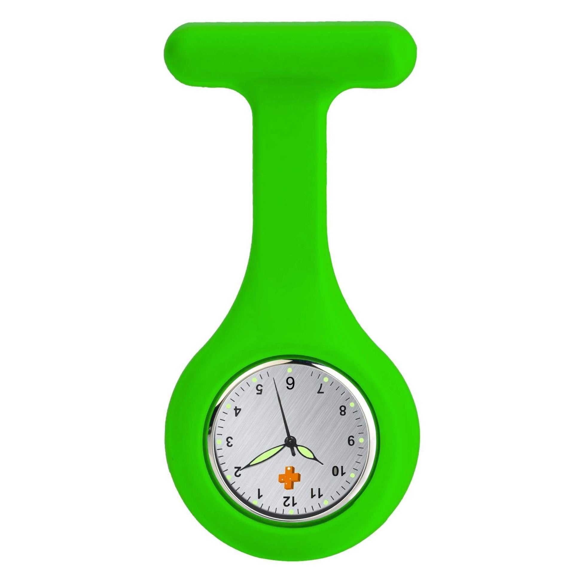 Medshop Fob Watches Silicone Nursing FOB Watch Neon Green
