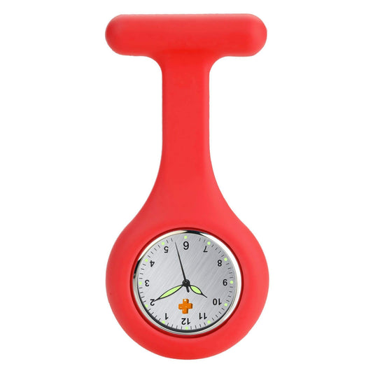 Medshop Fob Watches Silicone Nursing FOB Watch Red