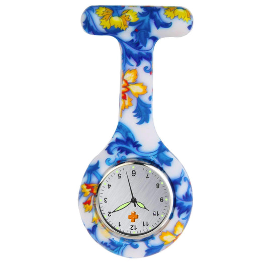 Medshop Fob Watches Silicone Nursing FOB Watch Willow Blue