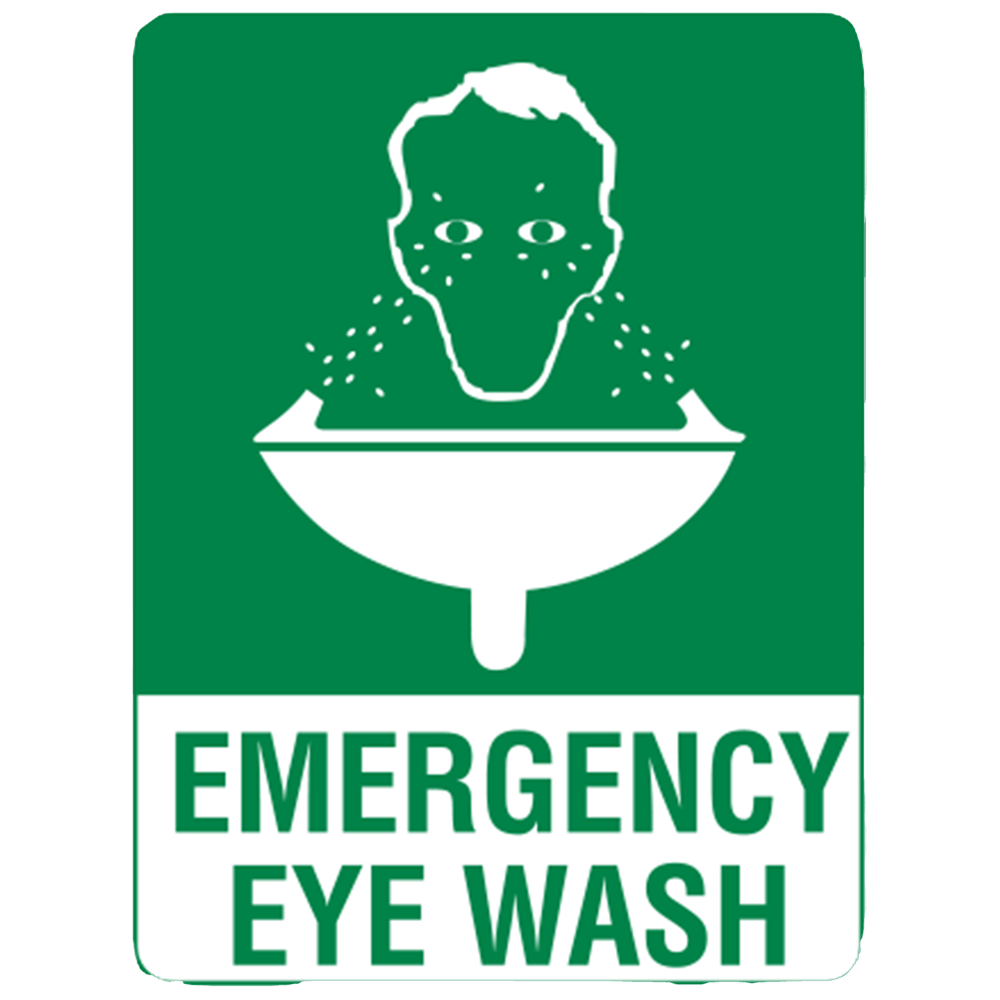 Small Metal Emergency Eyewash Sign 30 x 22.5cm