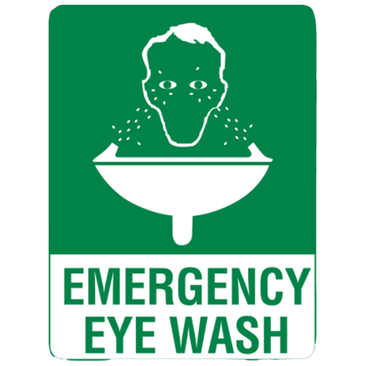 Small Metal Emergency Eyewash Sign 30 x 22.5cm