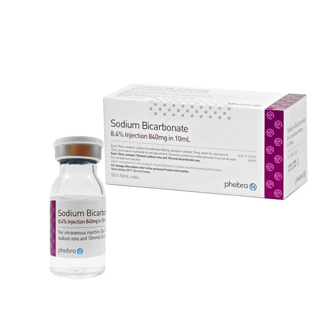 Phebra Alkalinizing Agents Sodium Bicarbonate Injection 8.4% - 100 mL Vial