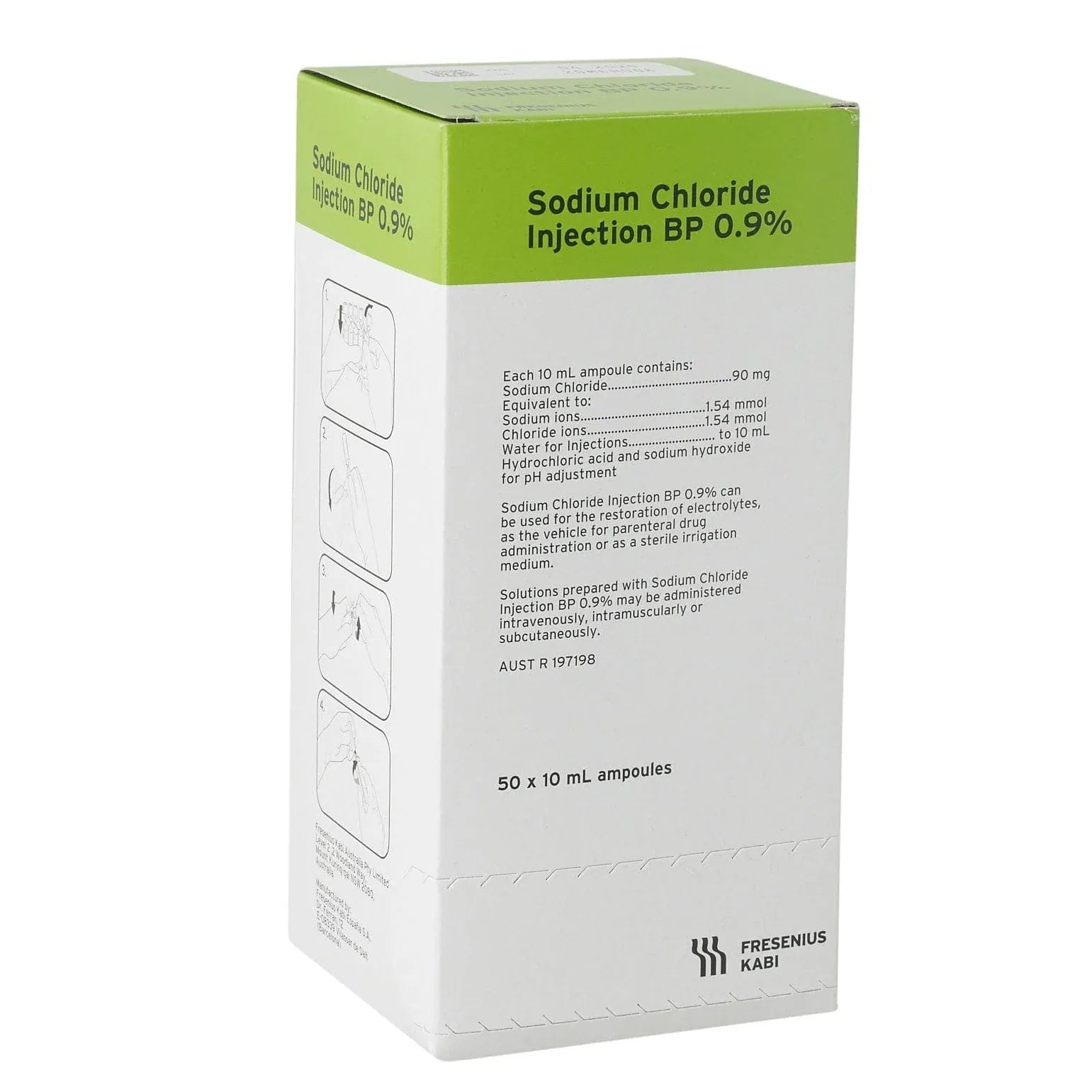 Fresenius Kabi Australia 10ml Box 50 Sodium Chloride 0.9% Injection