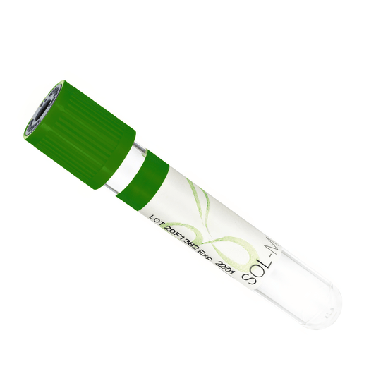 Sol-Millennium Blood Collection Sol-M Blood Collection Tube 13x100mm Lithium Heparin 6ml Dark Green