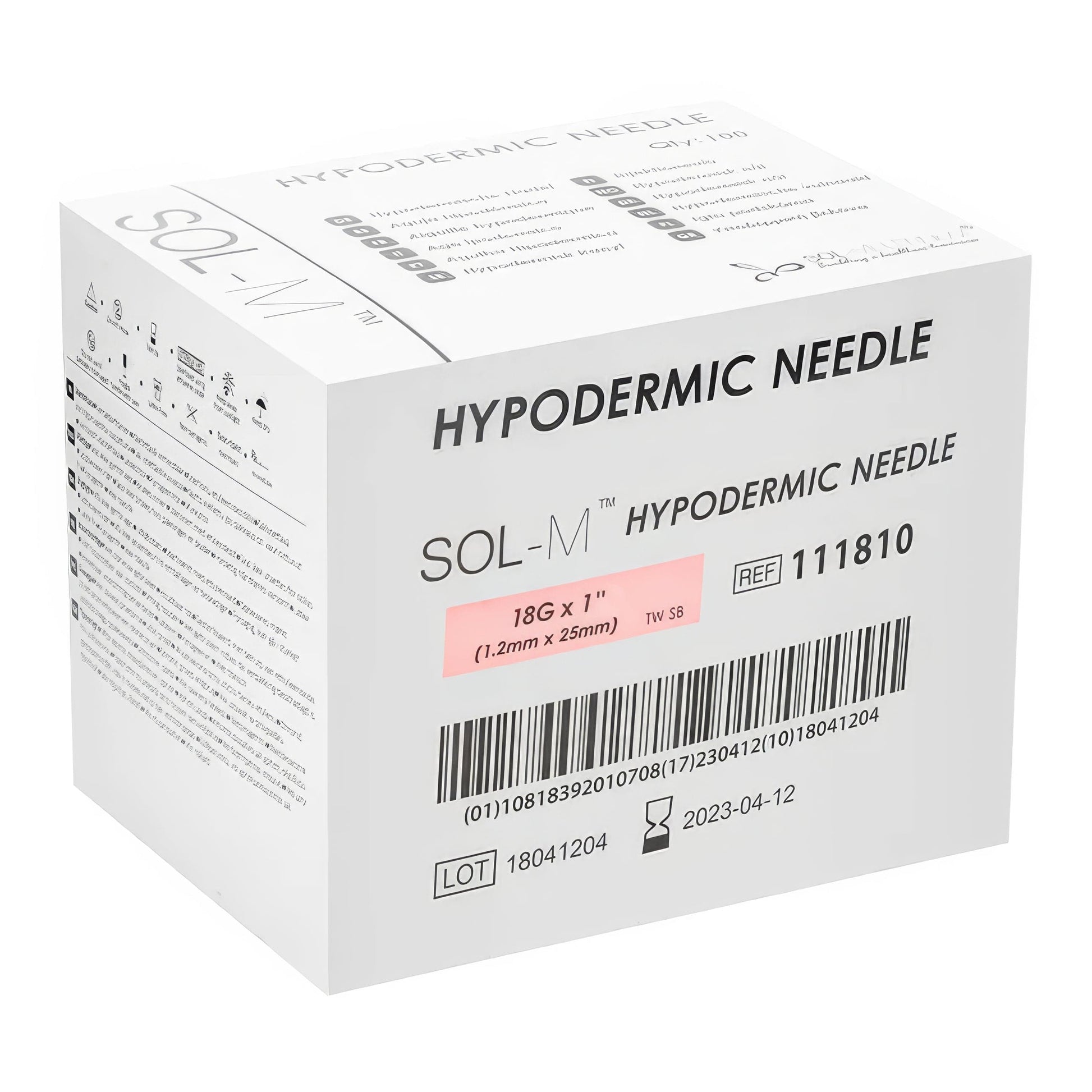 Sol-Millennium Hypodermic Needles Sol-M Hypodermic Needle 18G 25mm