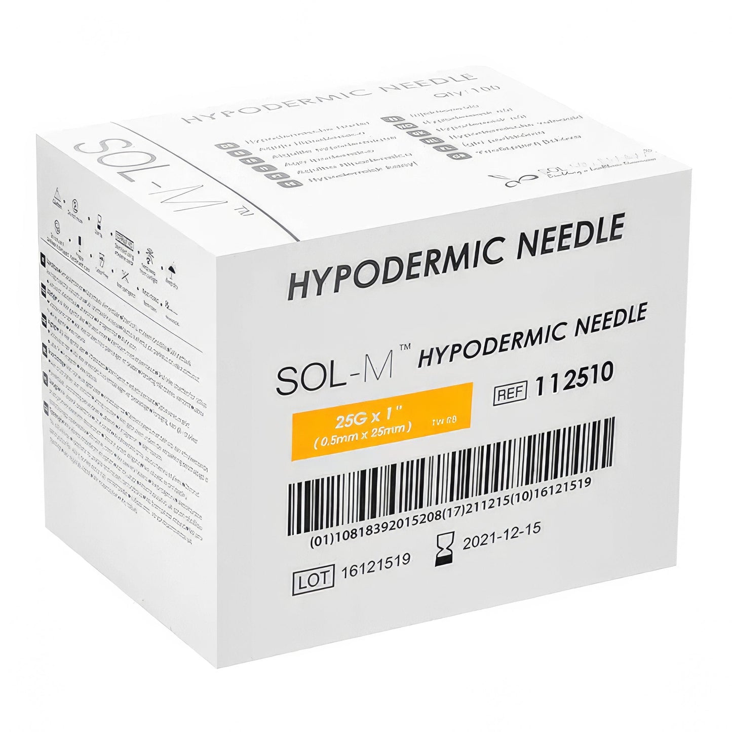 Sol-Millennium Hypodermic Needles Sol-M Hypodermic Needle 25G 25mm