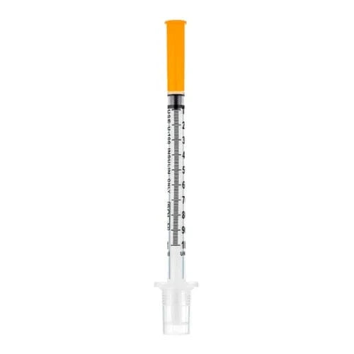 SOL-M Insulin Syringe With Fixed Needle 1.0ml 29G 12.5mm (U-100 Insulin Only)(PE Bag)
