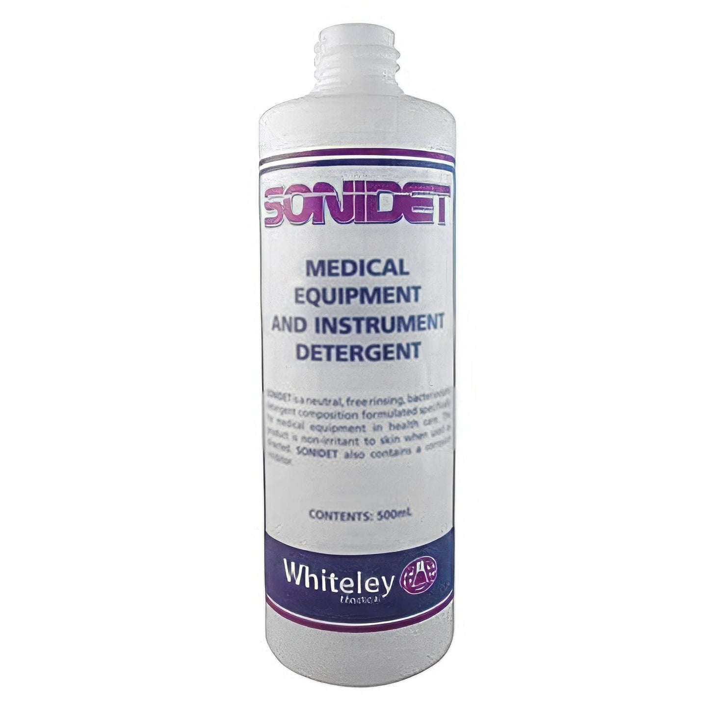 Whiteley Medical Disinfectant Liquid 500ml (Empty Bottle) Sonidet Ultrasonic Medical Equipment and Instrument Detergent