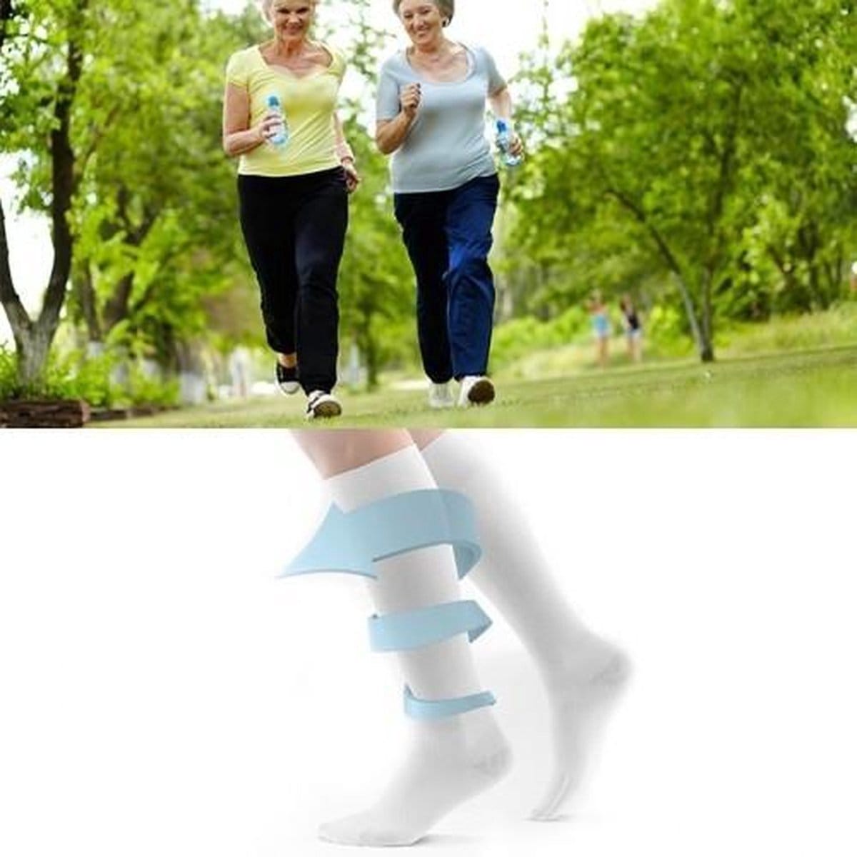 Sports Socks | Jogging | Walking | Compression Socks | Compression Socks | Support Socks | Airplane Socks | White IL/XL | Size 41-47