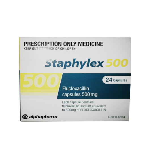 Alphapharm Antibiotics Staphylex Flucloxacillin 500mg Capsules