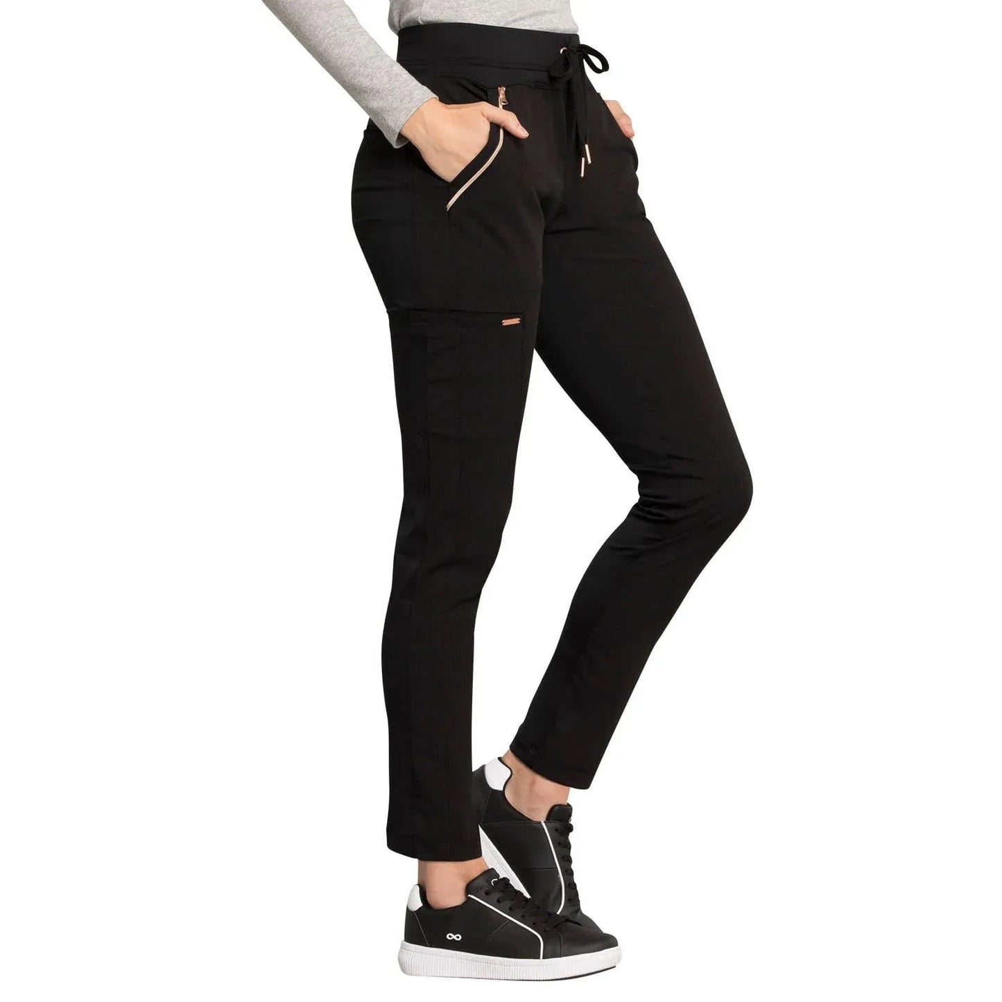Statement By Cherokee Scrub Pants Black / XXS Statement by Cherokee Scrubs Tapered Leg Pant