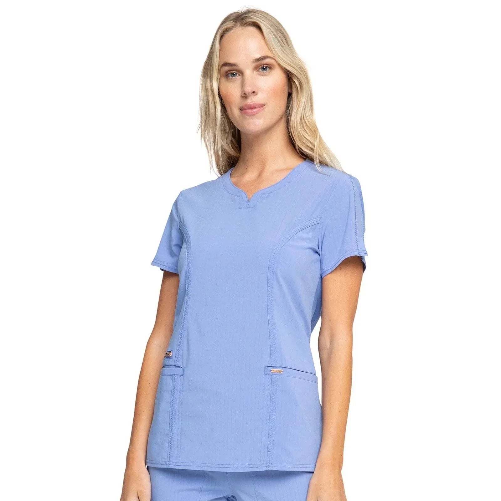 Statement By Cherokee Scrub Tops Statement by Cherokee Scrubs Ribbed V-Neck Top