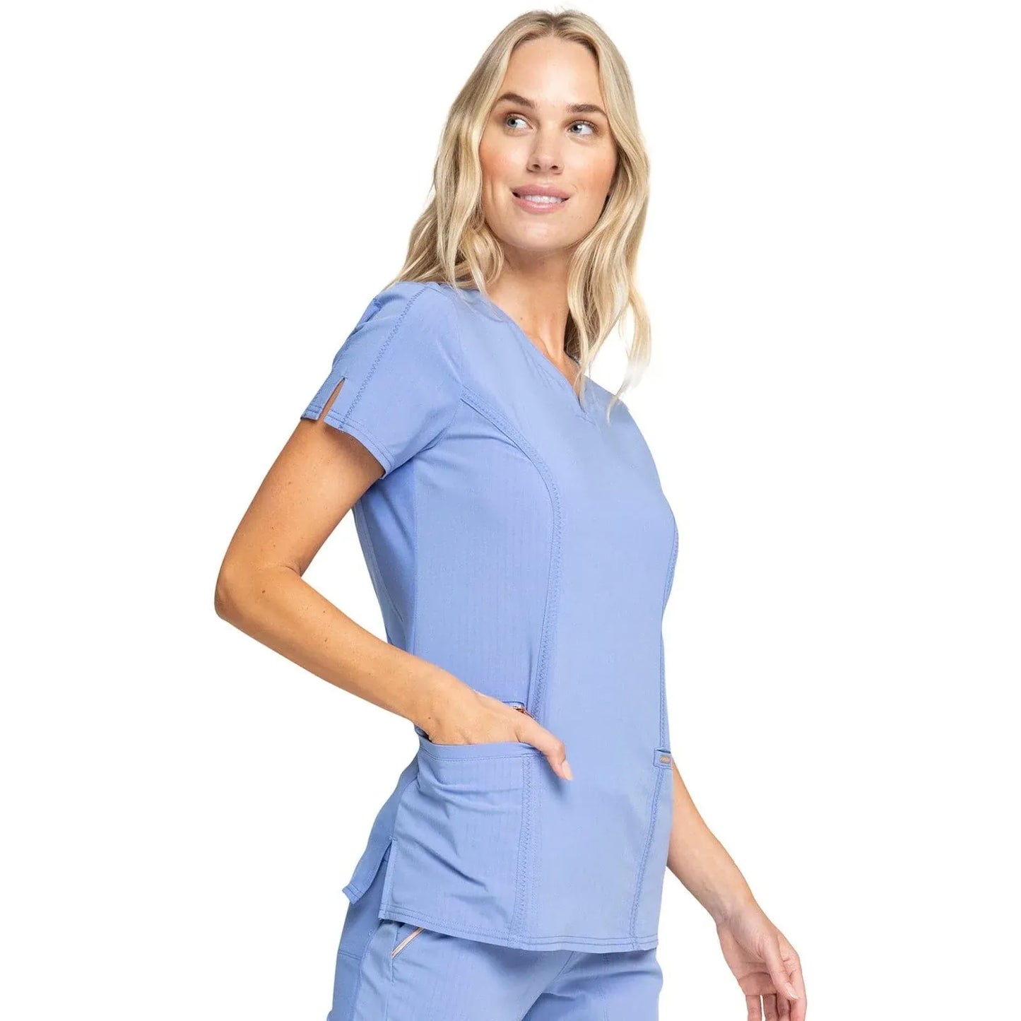 Statement By Cherokee Scrub Tops Statement by Cherokee Scrubs Ribbed V-Neck Top