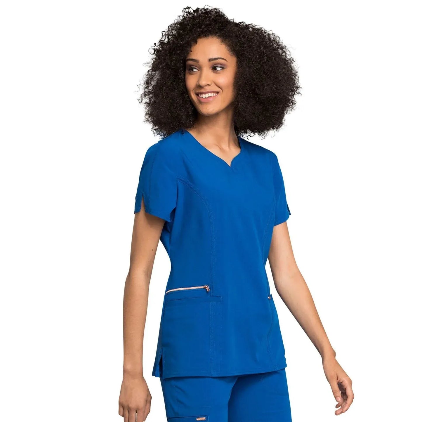 Statement By Cherokee Scrub Tops Royal / XXS Statement by Cherokee Scrubs Ribbed V-Neck Top