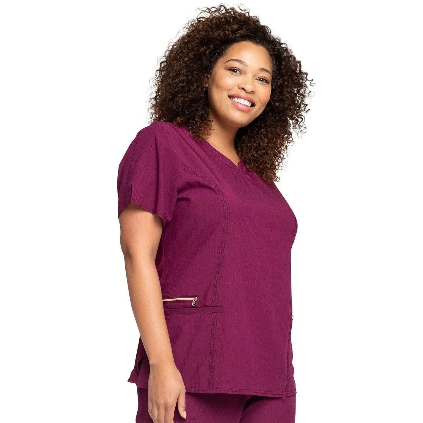 Statement By Cherokee Scrub Tops Statement by Cherokee Scrubs Ribbed V-Neck Top