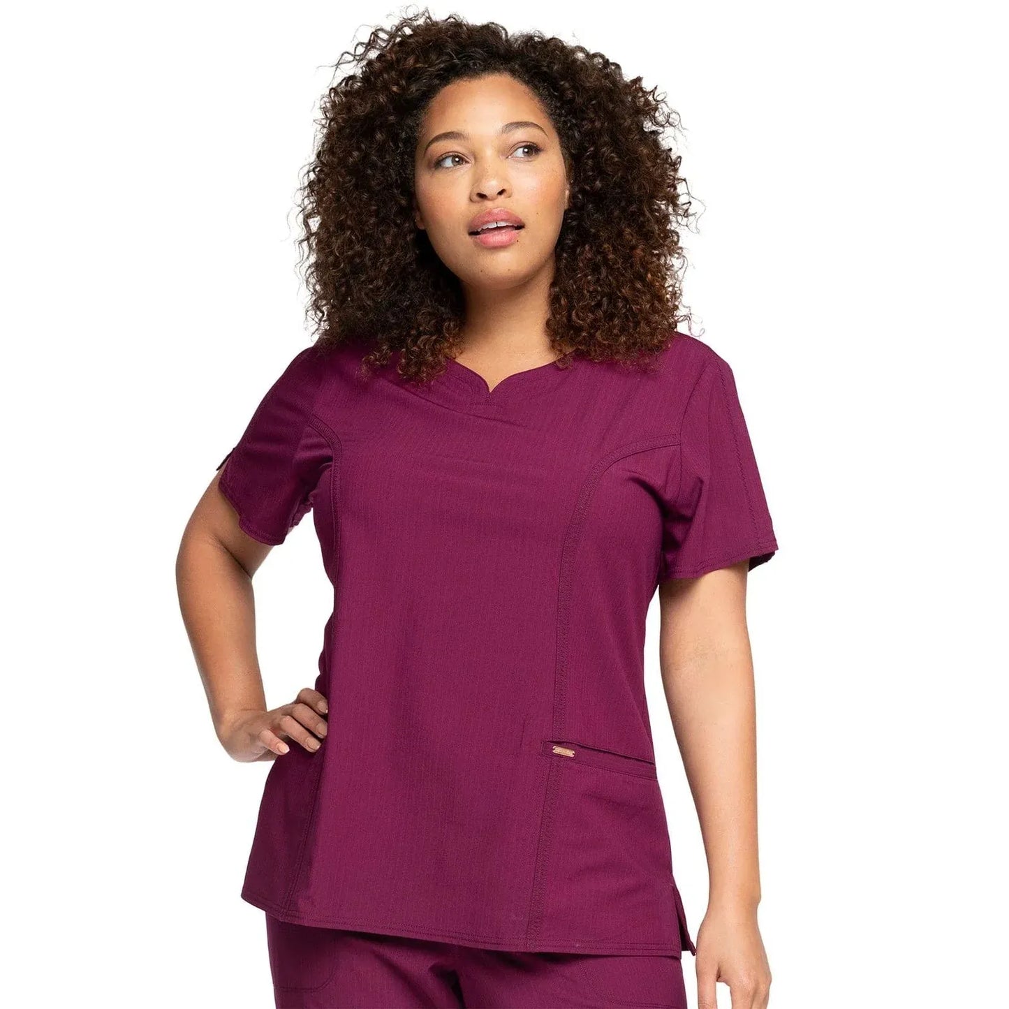 Statement By Cherokee Scrub Tops Statement by Cherokee Scrubs Ribbed V-Neck Top