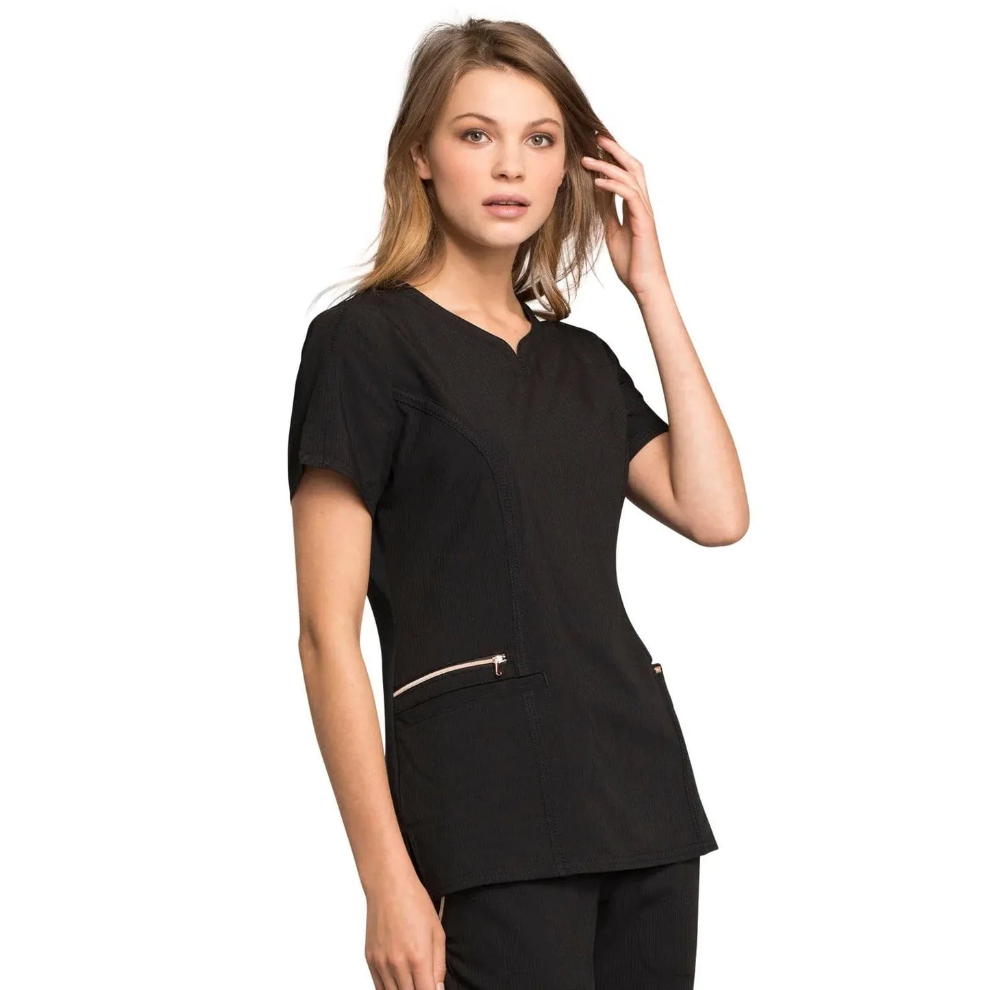 Statement By Cherokee Scrub Tops Statement by Cherokee Scrubs Ribbed V-Neck Top