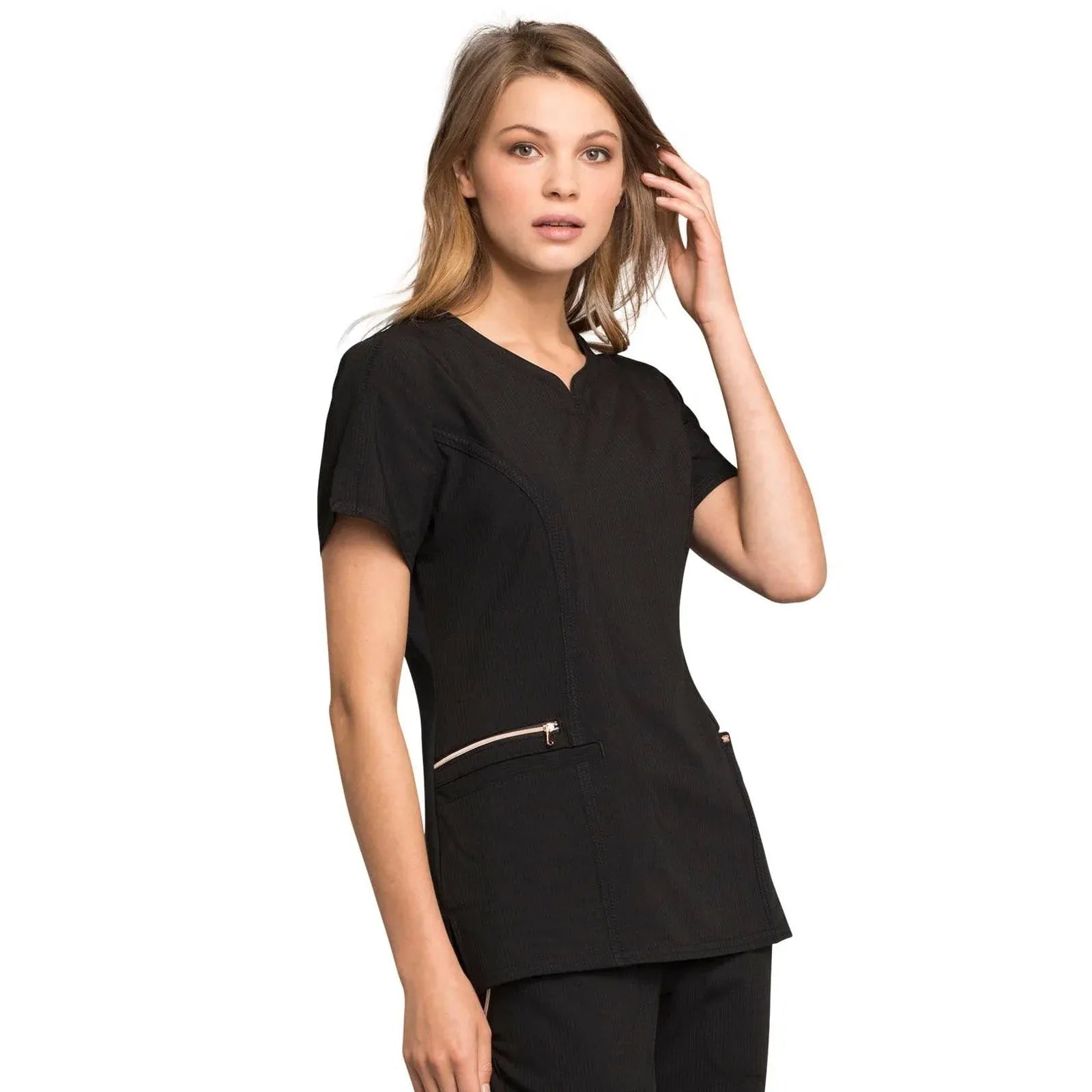 Statement By Cherokee Scrub Tops Statement by Cherokee Scrubs Ribbed V-Neck Top