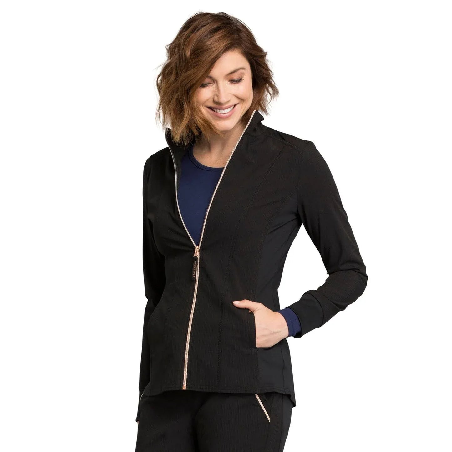 Statement By Cherokee Scrub Jacket Statement by Cherokee Scrubs Zip Front Jacket