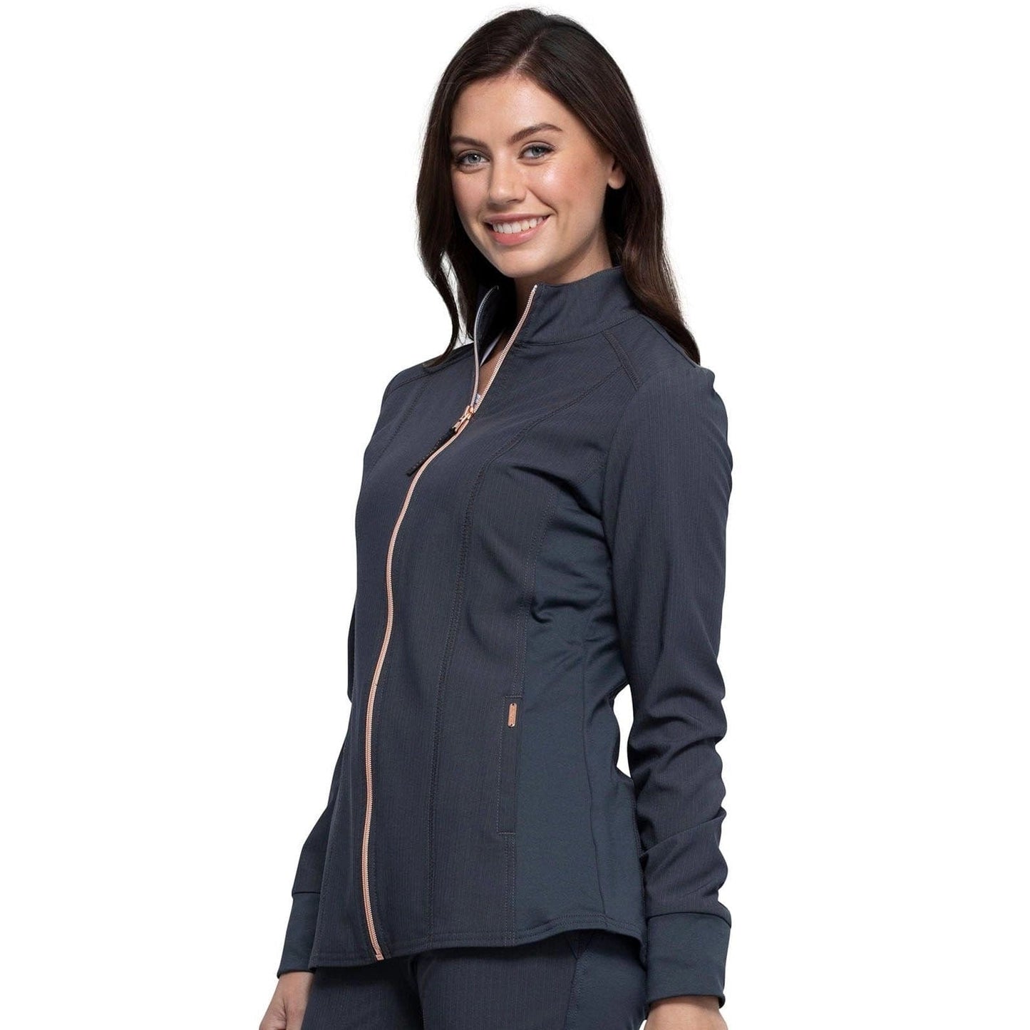 Statement By Cherokee Scrub Jacket Statement by Cherokee Scrubs Zip Front Jacket