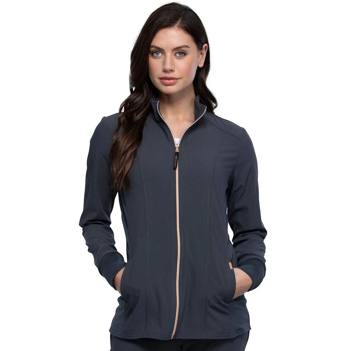 Statement By Cherokee Scrub Jacket Statement by Cherokee Scrubs Zip Front Jacket