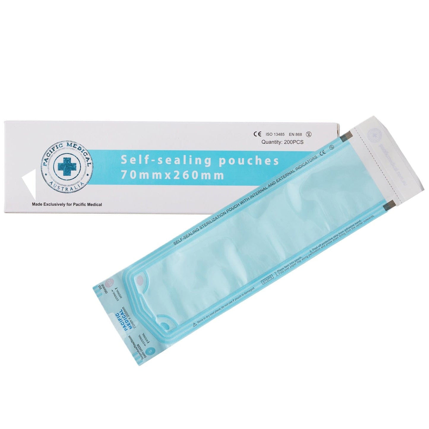 Sterilisation Self Sealing Pouch 70x260mm