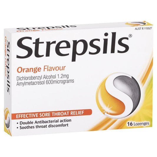 Strepsils Lozenges Strepsils Orange Flavour Lozenges - 16 Count